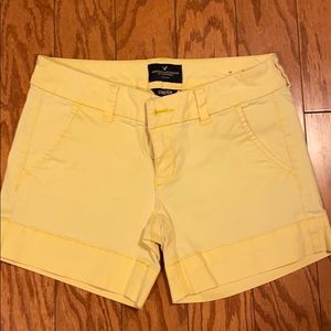 A&E yellow shorts